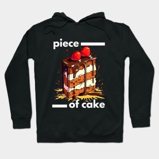 "Sweet Temptation: The Irresistible Piece of Cake" Hoodie